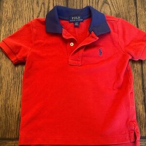 Ralph Lauren Kids Polo Shirt in Red and Navy